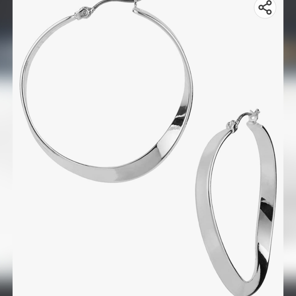 Silver Hoops RLM Soho Siler Hoop Earrings
